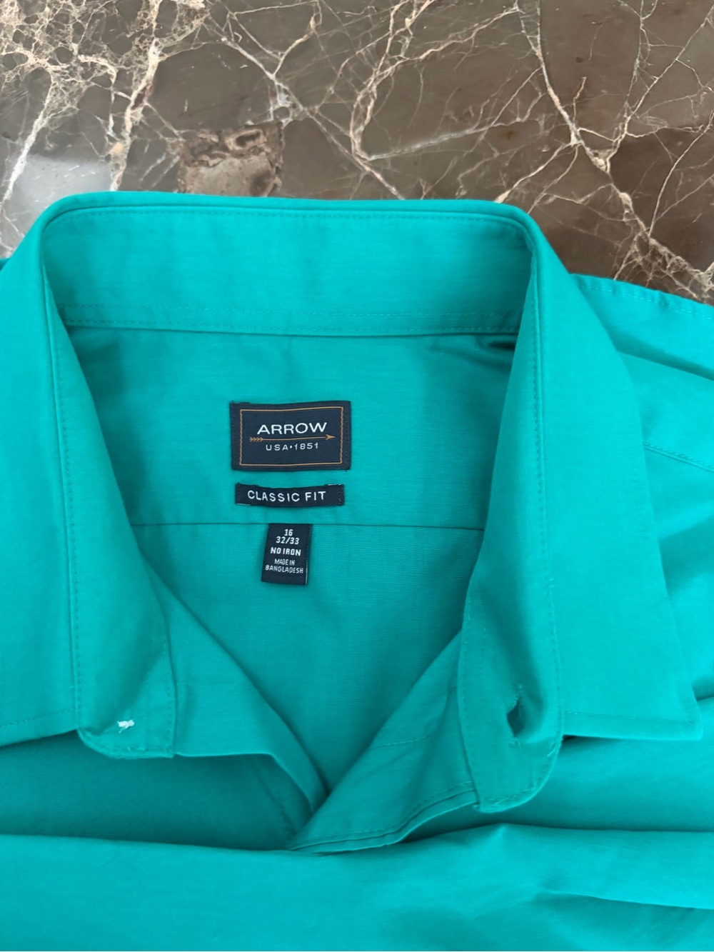 Arrow Men's Dress Shirt in Teal Green